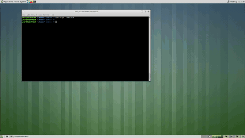 Linux kernel kgdb demo — :lua kgdb_uart